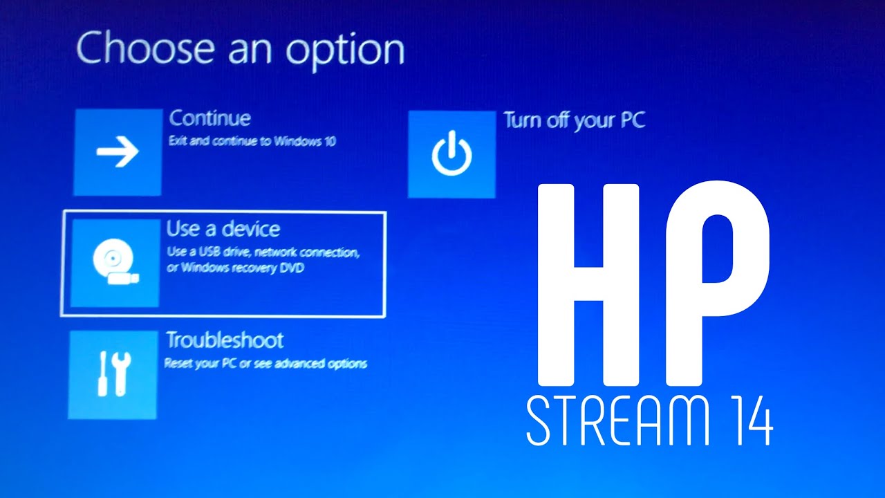 How to reset an HP Stream 25 to factory settings