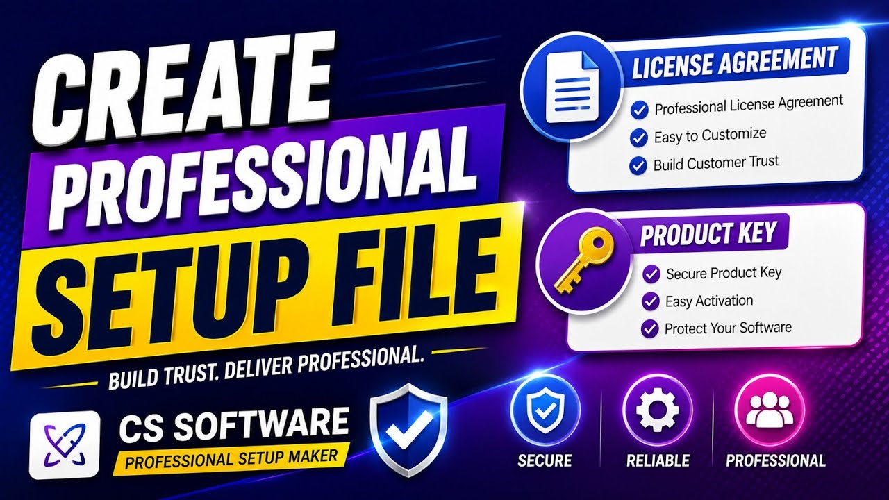 How to Create a Setup File with License Agreement & Product Key - YouTube