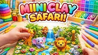 WOW! BUILT A MINI CLAY SAFARI! 🦁🌴 Learn Animal Names ✨ Preschool Crafts screenshot 1