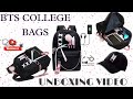 BTS collegeous bag unboxing satisfying review #bts