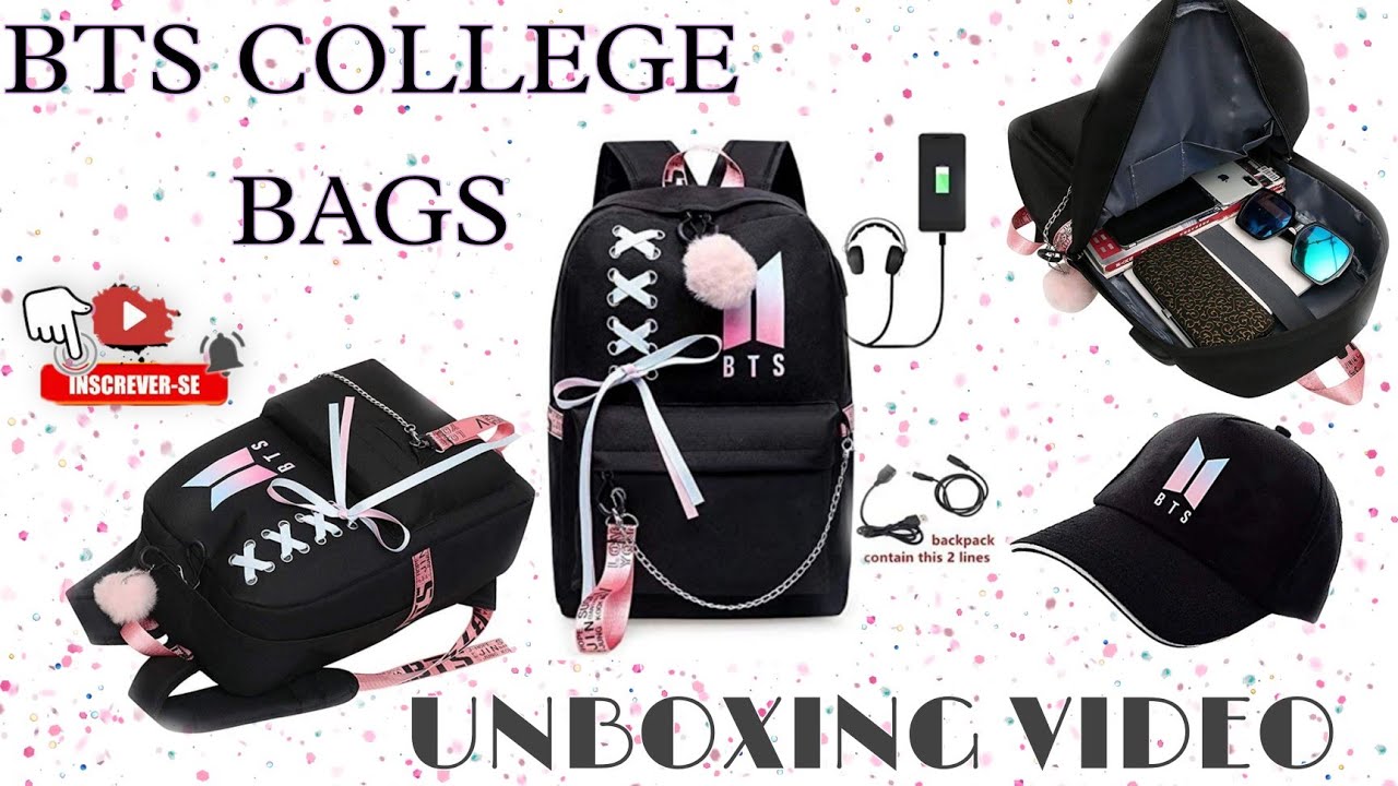 BTS collegeous bag unboxing satisfying review #bts 