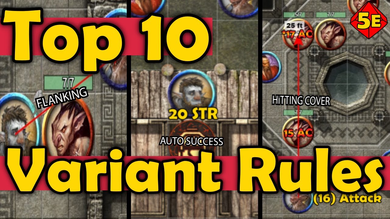 Top 10 OFFICIAL Variant Rules You Can Add To Your Game in DnD 5E