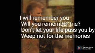 I will remember you Lyrics