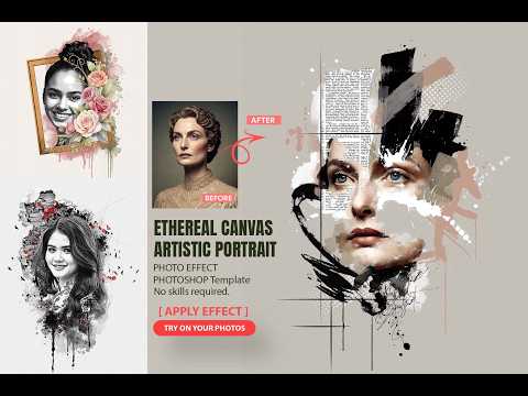 Canvas Artistic Portrait Effects, an Action Add-On by MRI STUDIO (Thumbnail 2 of 15)