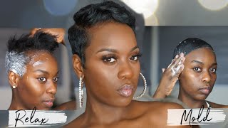 Relaxer, Mold & STYLE!| Detailed Video!| Short Hair Transformation!| Roxy Bennett