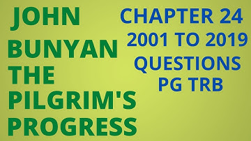 2001 to 2019 trb questions John Bunyan