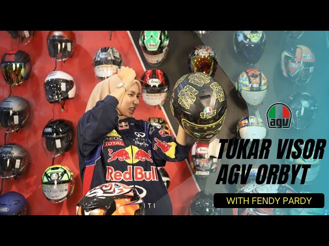 TUTORIAL TUKAR VISOR AGV ORBYT!! class=