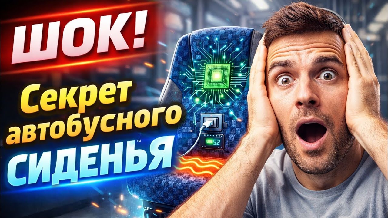 ШОК! Обычное пассажирское сиденье автобуса скрывает технологии будущего | Auto master TV