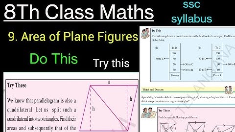 8th Class Maths//Chapter-9//Area of Plane Figures// Do This Try this Part-3 //ssc syllabus In Telugu