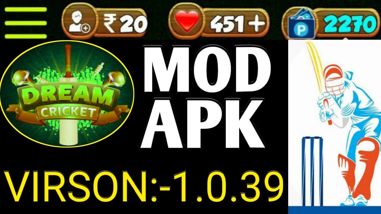 [HERO HACKER IS BACK] DREAM CRICKET MOD APK VIRSON1.0.39 HERO