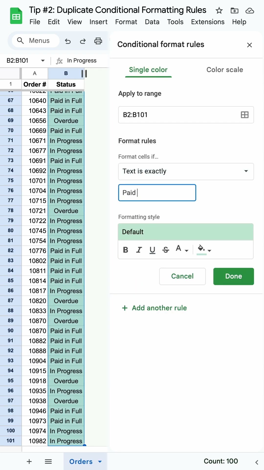 How To Duplicate Conditional Formatting Rules Google Sheets Tip 2 How To Duplicate Conditional Formatting Rules Google Sheets Tip 2