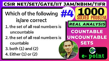 Question 4 | 1000 solved problems in Real analysis | Countable and uncountable sets | CSIR NET |GATE