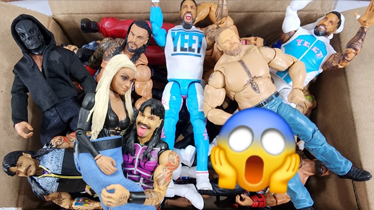 BIG BOX FULL OF CUSTOM WWE ACTION FIGURES - YouTube