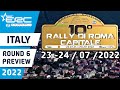 ERC Rally Preview : ERC Rally di Roma Capitale 2022 : 23 - 24 JULY 2022