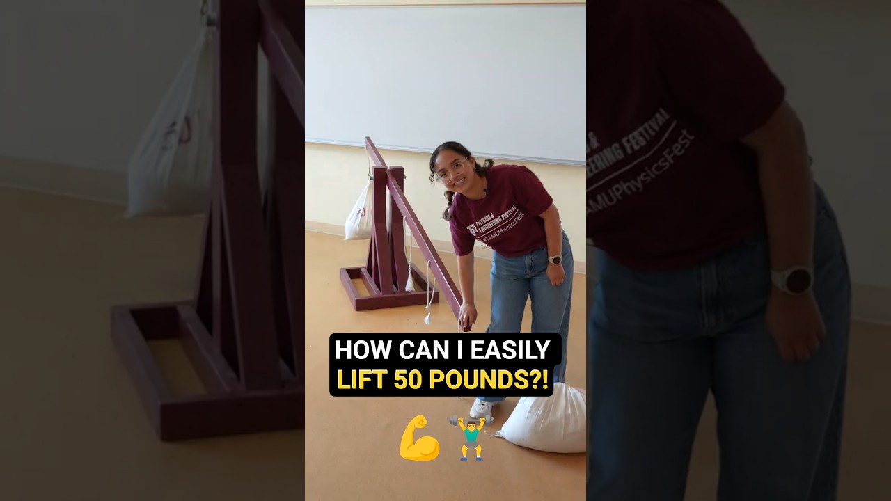 How can I easily lift 50 lbs?! #shorts #pulley #physics