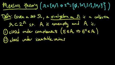 (PP 1.2) Measure theory: Sigma-algebras
