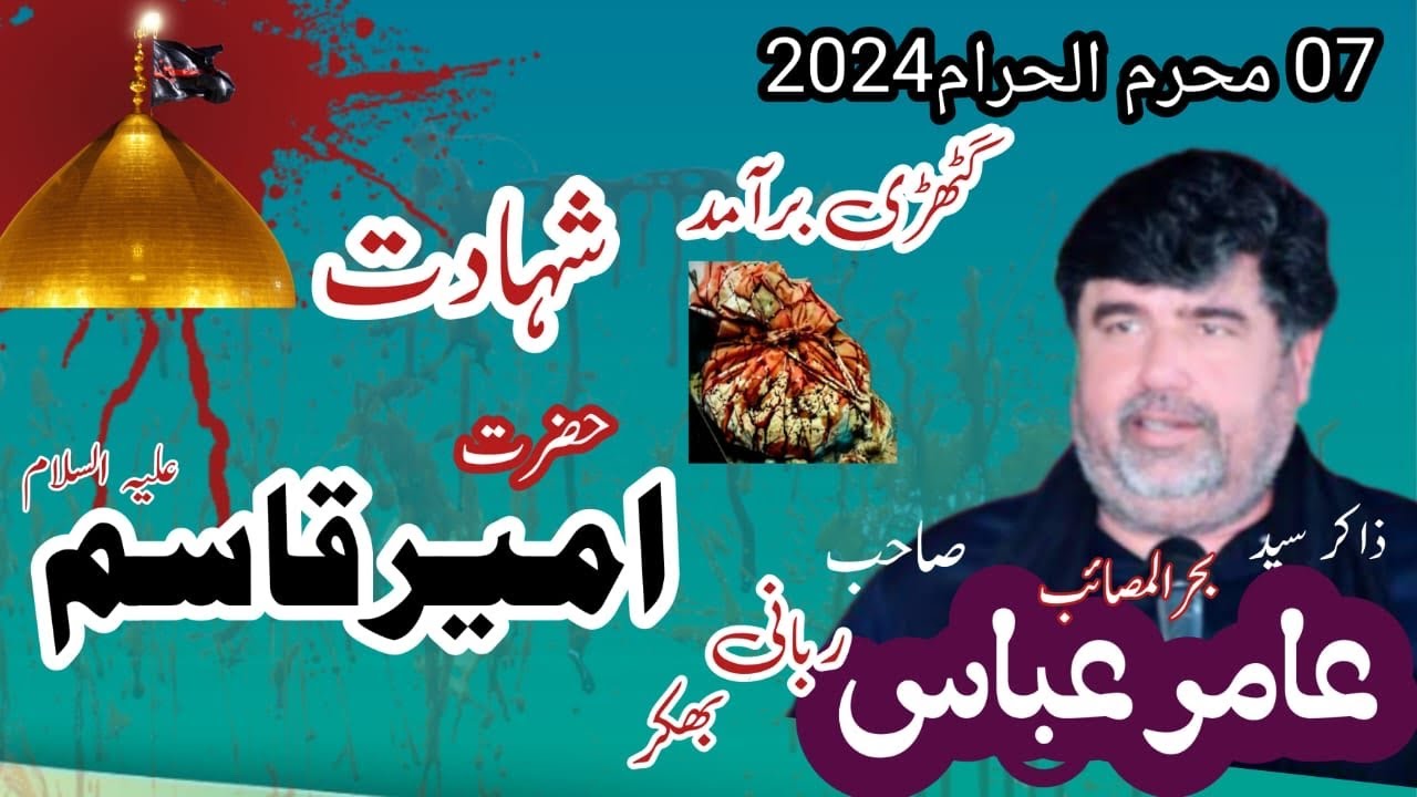 Zakir Syed Amir Abbas Rabani ll Shahadat Hazrat Ameer Qasim a.s ll 07 Muharram Ul Harram 2024 l