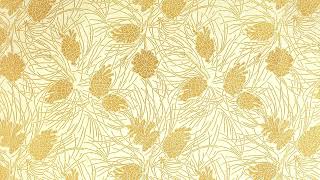 Vintage TV Art  Wallpaper | Vintage Textile Yellow | Single Image 1 Hour No Sound