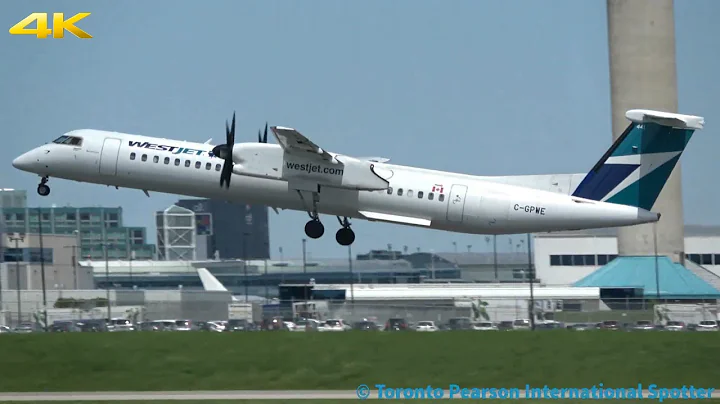 [4K] Windshear + Go Around!  WestJet Dash 8 Q400 [C-GPWE] Landing-RWY 33L (Toronto Pearson) 6/2/2019