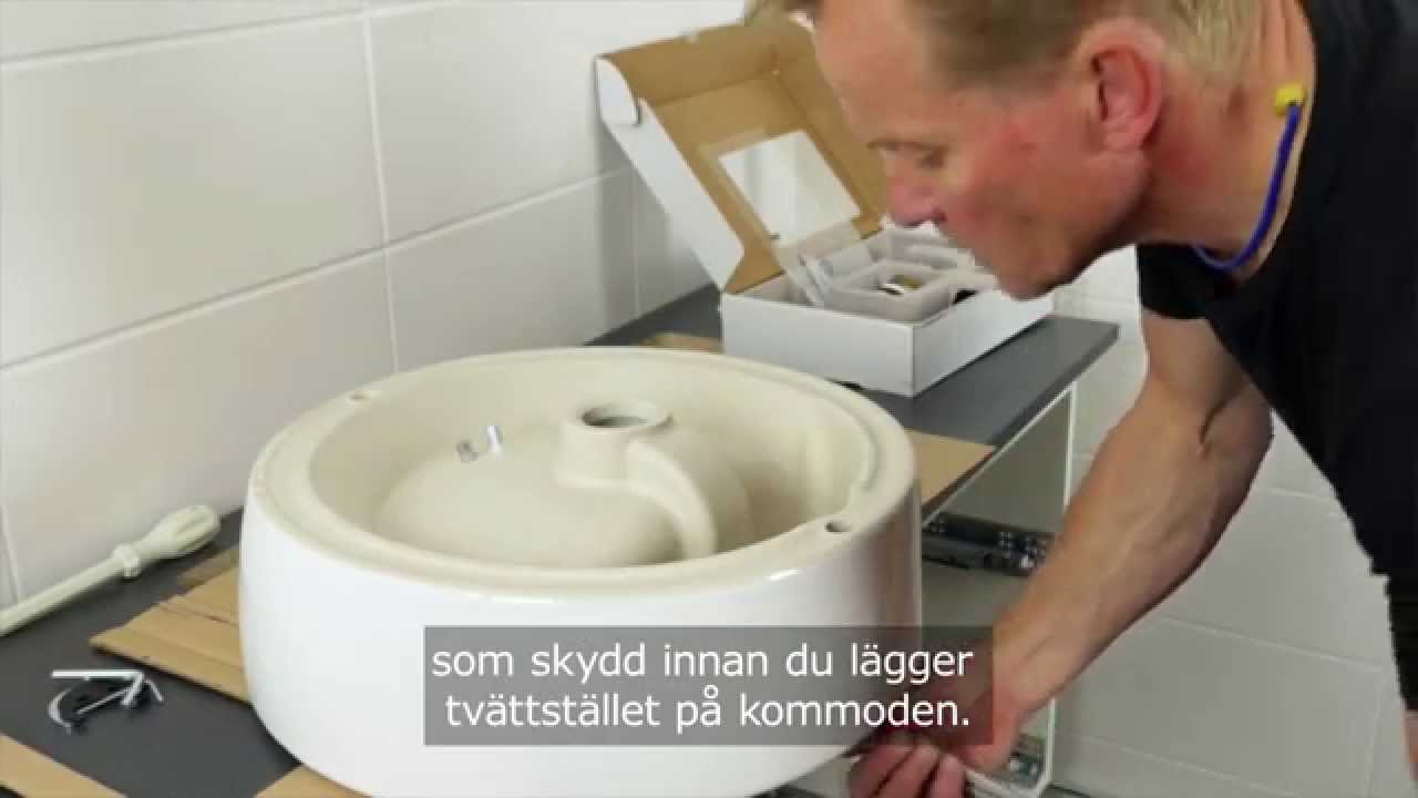 Installera badrum #4 montera bänkskiva med dubbla tvättställ youtube