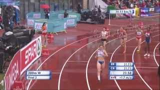 200 m women Heat 1 European Athletics Team Championships Gateshead 2013