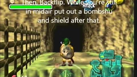 how to perform the bombshu hover glitch in Majoras mask
