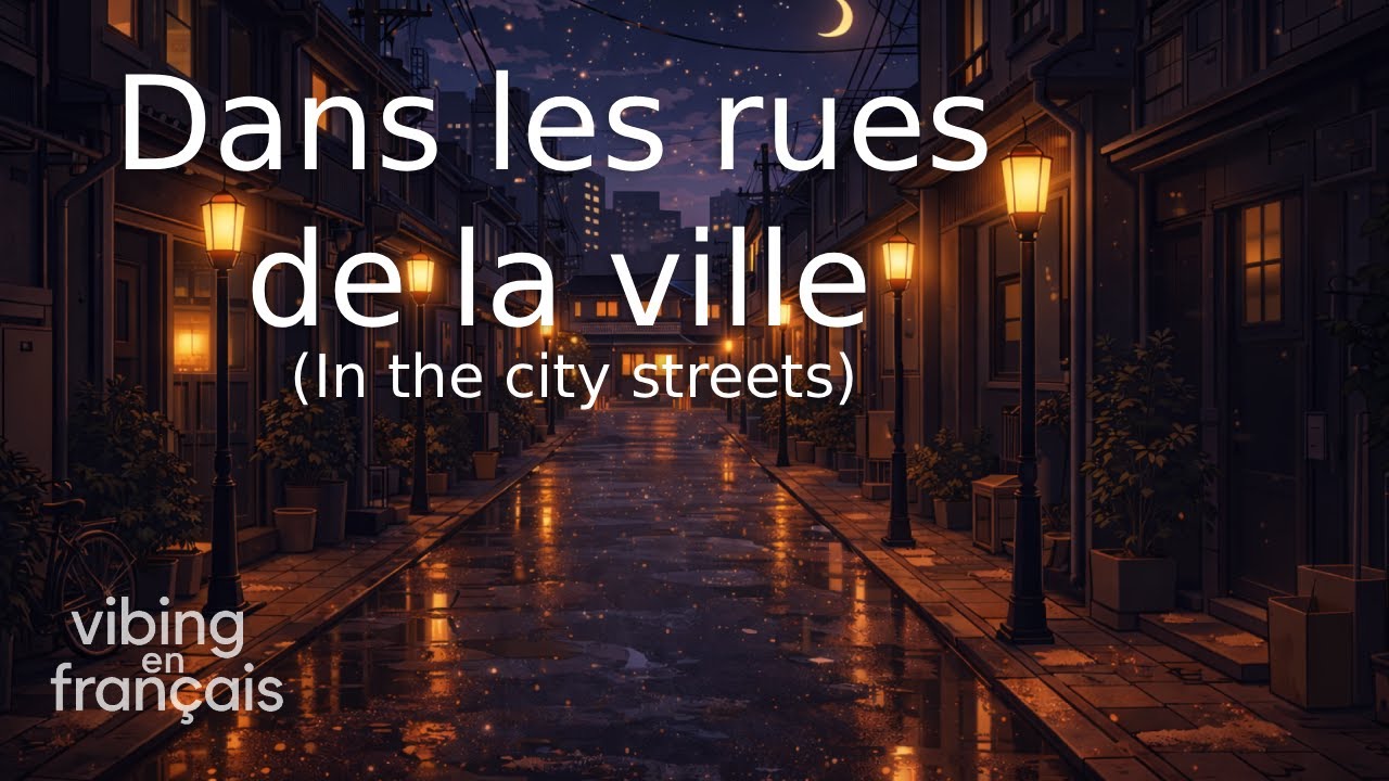 Learn French Through Chill Music | Dans les rues de la ville -In the city streets | Vendredi Vocab 🌙