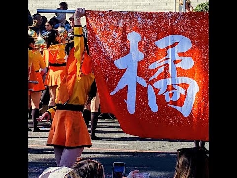 京都橘高校吹奏樂部玫瑰花車遊行2025//京都橘高校吹奏楽部Rose Parade2025出場【高い視野角横撮り記録】//Kyoto Tachibana Rose Parade 2025