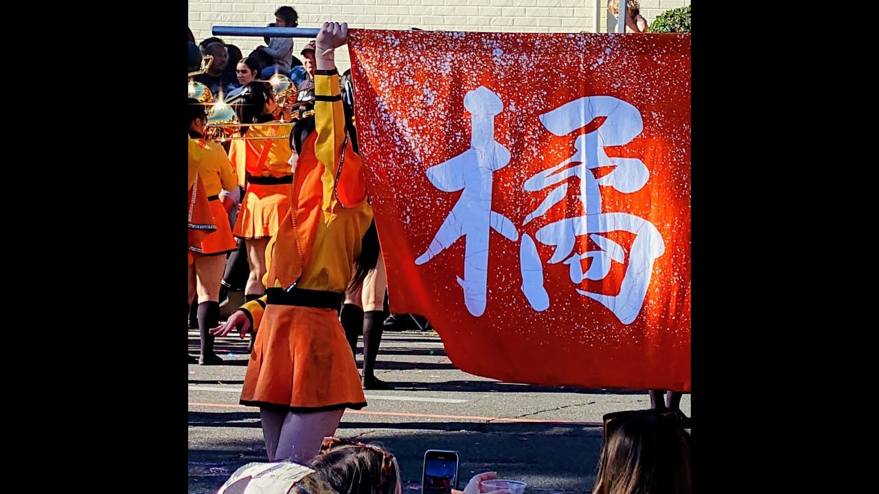 京都橘高校吹奏樂部玫瑰花車遊行2025//京都橘高校吹奏楽部Rose Parade2025出場【高い視野角横撮り記録】//Kyoto Tachibana Rose Parade 2025