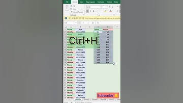 #shorts||REPLACE ALL IN EXCEL #excel #replace #exceltutorial #learnmore