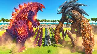 Thermal Godzilla 2014 Evolution: Growing Bigger with Every Kill! vs Muto Prime Army - ARBS