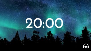 20-Minute Northern Lights Timer with Peaceful Meditation Music | Relax, Focus, or Study