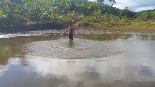 ELAS ESTAVAM DENTRO DESSA LAMA, MUITA TILAPIA E CARPA DOURADA GIGANTE!