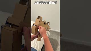 cardboard uzi build with folding stock