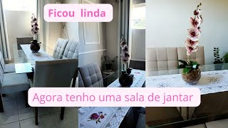 agora tenho uma linda sala de jantar ficou muito aconchegante