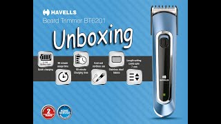 Havells BT6201 Li-Ion Cord & Cordless Beard Trimmer Unboxing