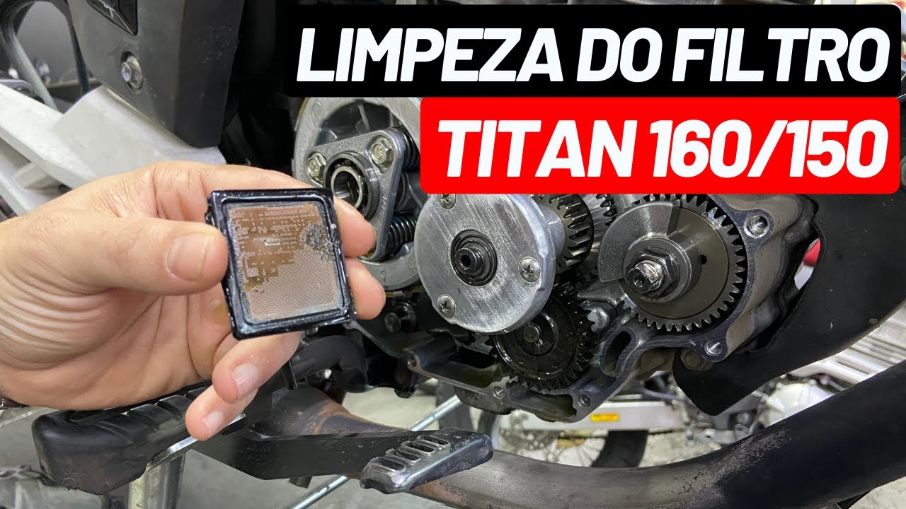 Fultroy Quando fazer limpeza do filtro óleo Titan 160/150 - YouTube