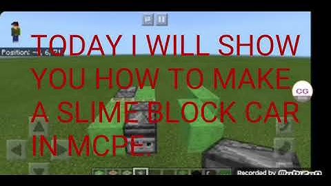 How to make a slime block car in mcpe 2