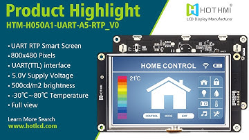 5-inch UART smart serial port screen 800x480 resolution resistive touch screen