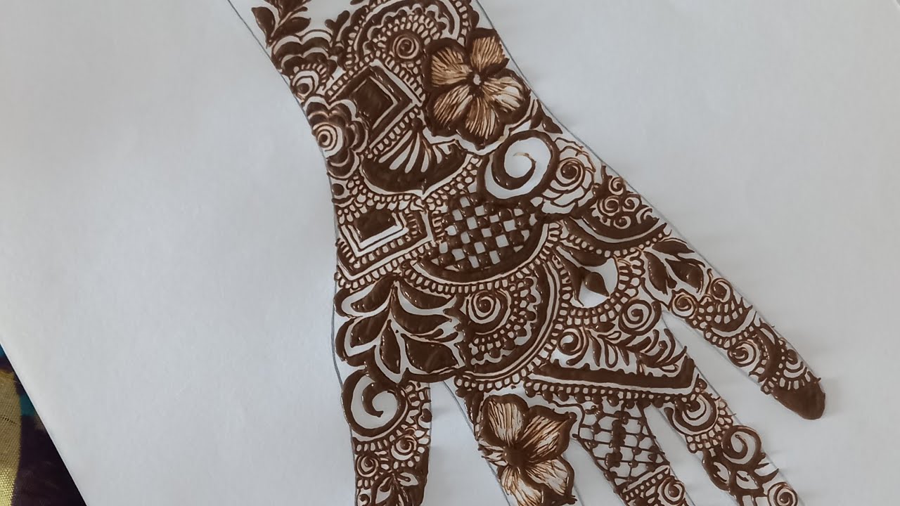 Step-by- Step floral mehendi tutorial for beginners🌸✨️