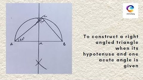 #5 Plane Geometry-Intermediate | Construct a right angled triangle | ChitraRang Fine Art Academy