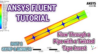 Ansys Fluent Tutorial Flow Through A Pipe With A Twisted Tape Insert Ansys Tutorial Part 22