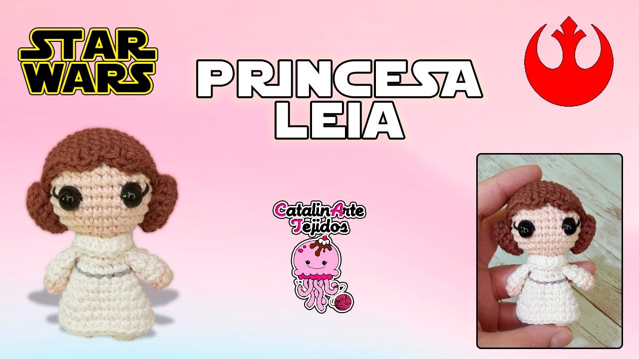 Princesa Leia mini amigurumi | CatalinArte Tejidos