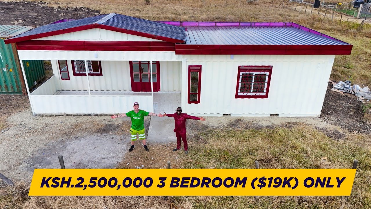 HE LEFT DENMARK AT 41 TO BUILD Ksh. 2,500,000 3 BEDROOM OFF-GRID CONTAINER HOME IN KENYA