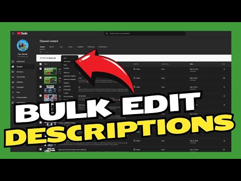 Youtube Description bulk updates - QUICKLY update your video ...