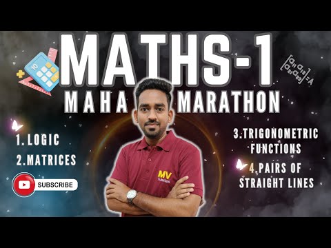 Class 12 Maths Maha Marathon Maharashtra Board by Vijay Sir MV Tutorials Maths 1 Chap 1,2,3,4