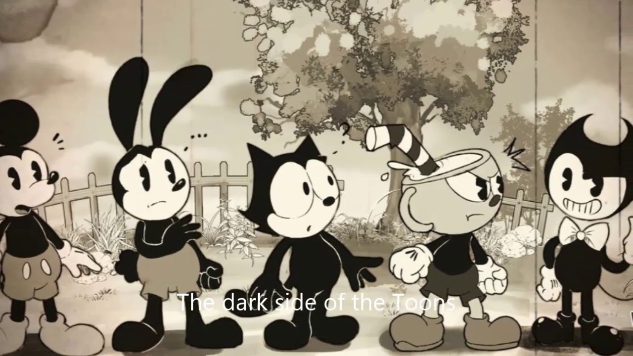 Creepy toons Bendy, Cuphead Mugman and Oswald tribute Nightmare