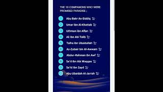 10 companions who were promised paradise (Aljanah)
