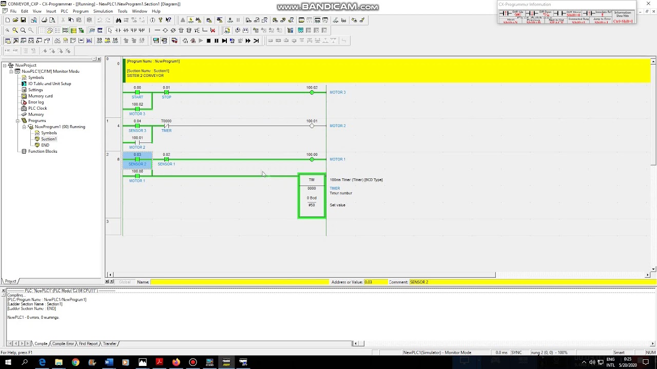 Simulasi Belt Conveyor Otomatis menggunakan CX-Programmer dan CX ...
