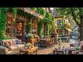 Morning Jazz Cafe 🌿 Relaxing Jazz Piano Music at Cozy Coffee Shop Ambience & Crackling Fireplace